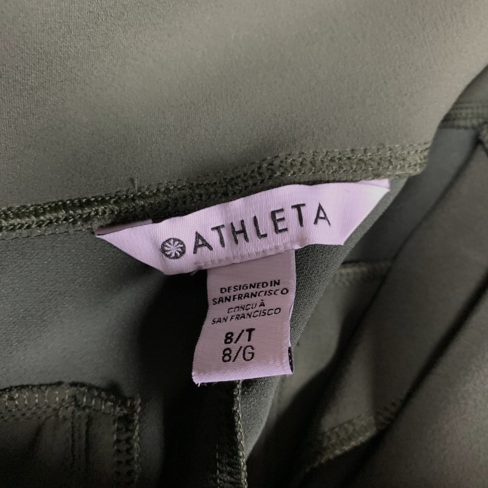 Athleta Endless Pant Women's 8 Tall Aspen Olive Stretch High Rise Active Travel - Picture 3 of 10